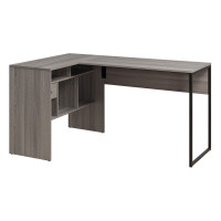 OSP Home Furnishings HGN782-FK Hagney Lane L-Shape Desk in Farm Oak Finish